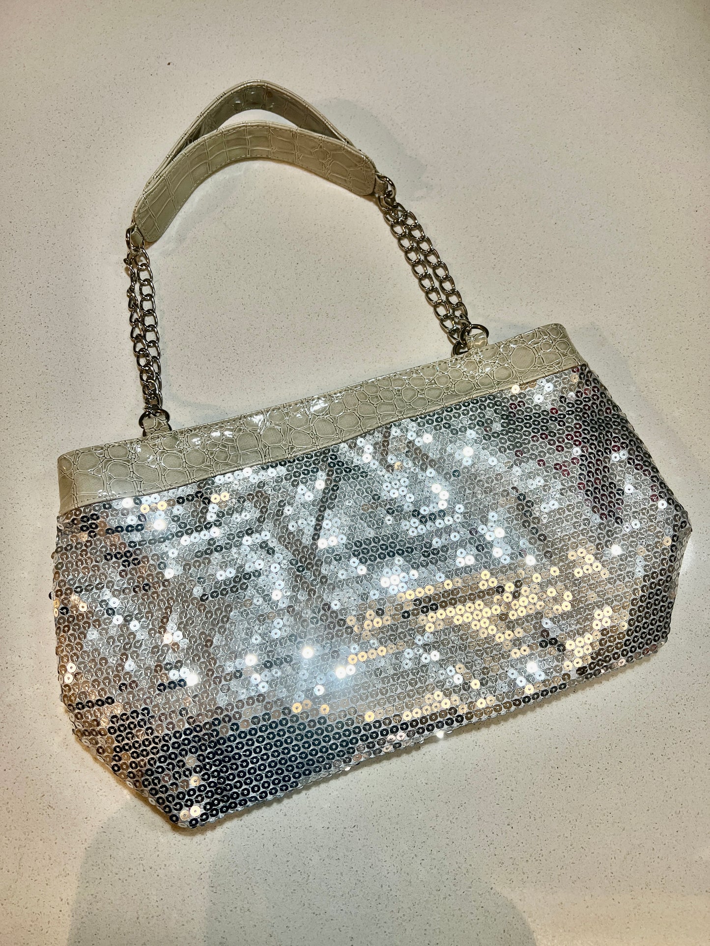 Silver Sequin Purse
